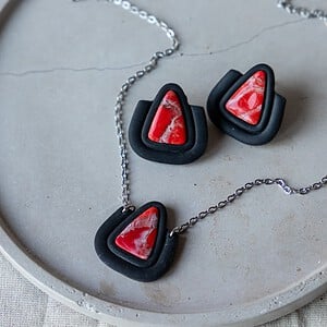 Oorbellen | Crimson Core Set Triangle