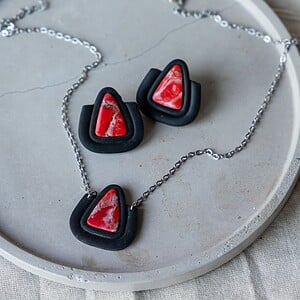 Oorbellen | Crimson Core Set Triangle