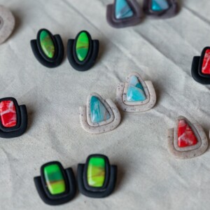 Oorbellen | Emerald Night 3 pieces