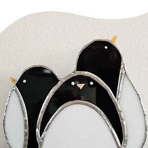 Pinguïns. Glas in lood/ tiffany