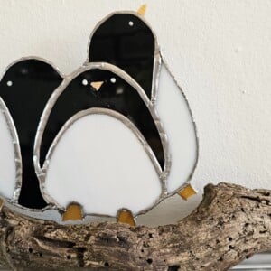 Pinguïns. Glas in lood/ tiffany