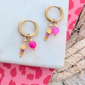 Pink love oorbellen - 2 varianten