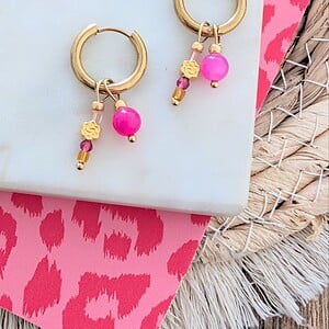 Pink love oorbellen - 2 varianten