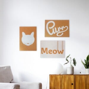 Set van 3 Cat Purr Meow katten posters A3