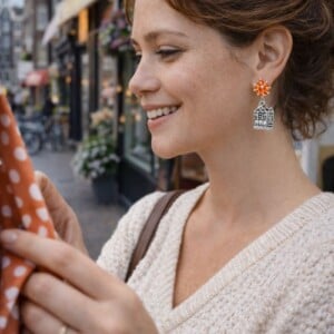 Swarovski Oorstekers en Grachtenpandjes Bedel oorbellen, vier Nederland in stijl!