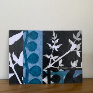 Unieke natuurcollage op hout