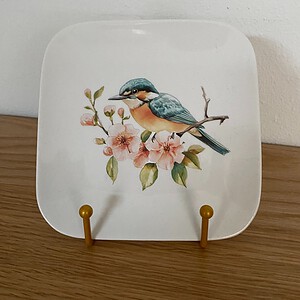 Vierkant bordje op standaard met natuurafbeelding