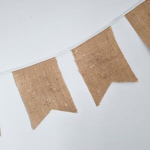 Vlaggenlijn jute, vaandel vlaggetjes, 5 en 10 meter