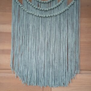 Wanddecoratie Macramé mint groen