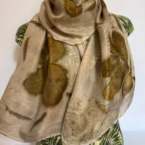Zijden sjaal walnoot