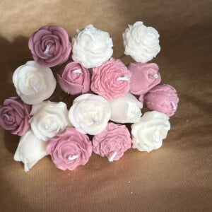 Boeket kaarsen bloemen