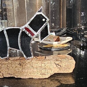 Doggy. Glas in lood/tiffany. Uniek