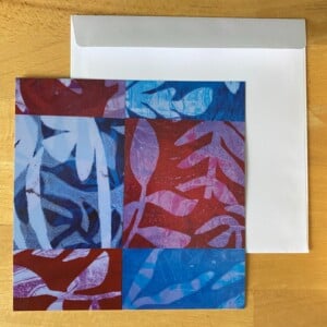 Enkele collage kaart met envelop