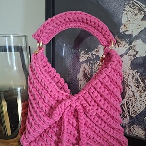 Gehaakte crossbody tas | Barbie roze