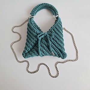 Gehaakte crossbody tas | Donkergroen