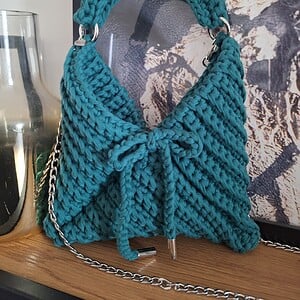 Gehaakte crossbody tas | Donkergroen