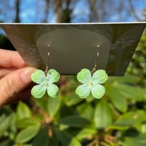 Gehaakte vierklaver oorbellen