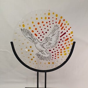 Glasfusion object duif