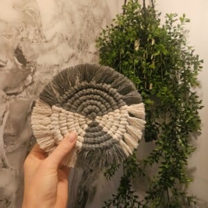 Grijs/offwhite onderzetter