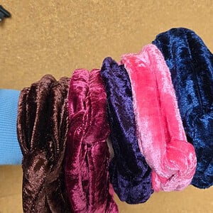 Haarband met draad | velours | handgemaakt | vormbaar | meerdere draagwijzen