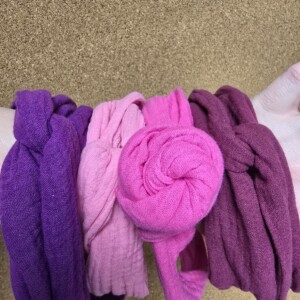 Haarband mousseline met draad | bordeaux | paars | handgemaakt | vormbaar | meerdere draagwijzen