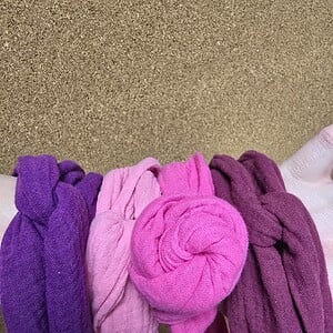 Haarband mousseline met draad | fuchsia | roze | handgemaakt | vormbaar | meerdere draagwijzen