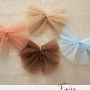 Haarclip tule strik op alligatorclip (sierlijk, feestelijk, bruidsmeisje)