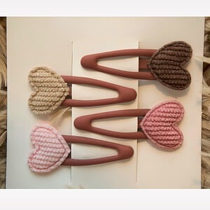 Haarspeld hartjes mini (eerste lokken, mat)
