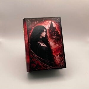 Handgedecoreerd houten kistje in boekvorm ‘Gothic’