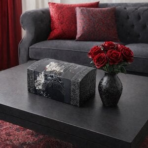 Handgedecoreerde houten sieradendoos ‘Antracia 2’