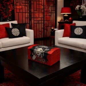 Handgedecoreerde houten sieradendoos ‘The Empress and The Butterfly’