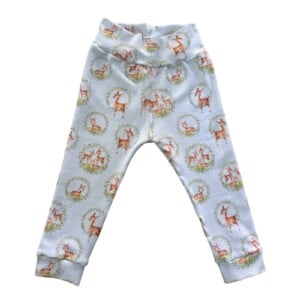 Handgemaakt me baby broekje hertjes