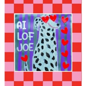 Handgemaakt tegeltje - ai lof joe