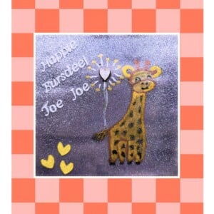 Handgemaakt tegeltje - birthday