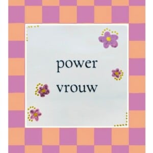 Handgemaakt tegeltje power vrouw — uniek, lief en heerlijk imperfect 😍