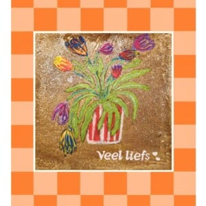 Handgemaakt tegeltje veel liefs — uniek, lief en heerlijk imperfect 😍