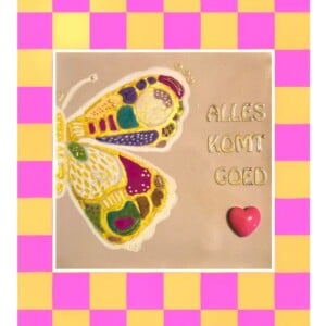 Handgemaakt tegeltje vlinder — uniek, lief en heerlijk imperfect 😍