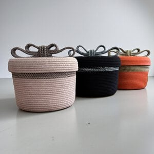 Handgemaakte Opbergmand met Deksel Ø24 cm