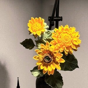 Handgemaakte Van Gogh Zonnebloemen – Ambachtelijk Gehaakt Kunstwerk