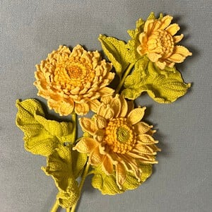 Handgemaakte Van Gogh Zonnebloemen – Ambachtelijk Gehaakt Kunstwerk