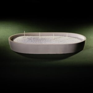 Kaarszand met schaal