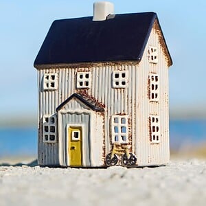 Keramieken Huisje Beige Visby