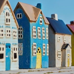 Keramieken Huisje Blauw Nyhavn