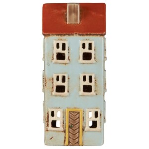 Keramieken Huisje Hoog Lichtblauw