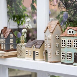 Keramieken Huisje Lichtblauw