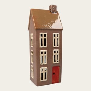 Keramieken Huisje Paars Hoog