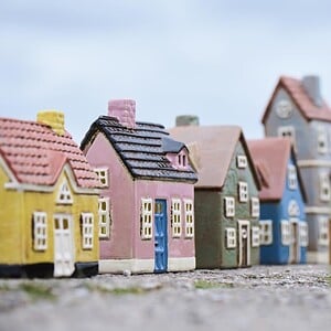 Keramieken Huisje Roze