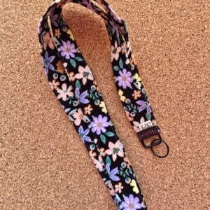 Keycord vlak | handgemaakt | babyrib | bloemen | Atelier 904