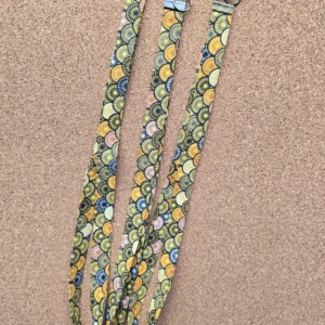 Keycord vlak | handgemaakt | geel, zwart | print | Atelier 904