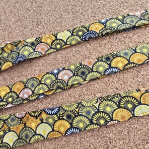 Keycord vlak | handgemaakt | geel, zwart | print | Atelier 904